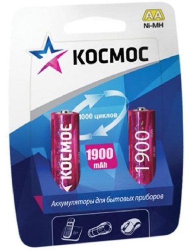 Аккумулятор Космос R6 NI-MN 1900мА.ч BP-2 (блист.2шт) AA картинка 
